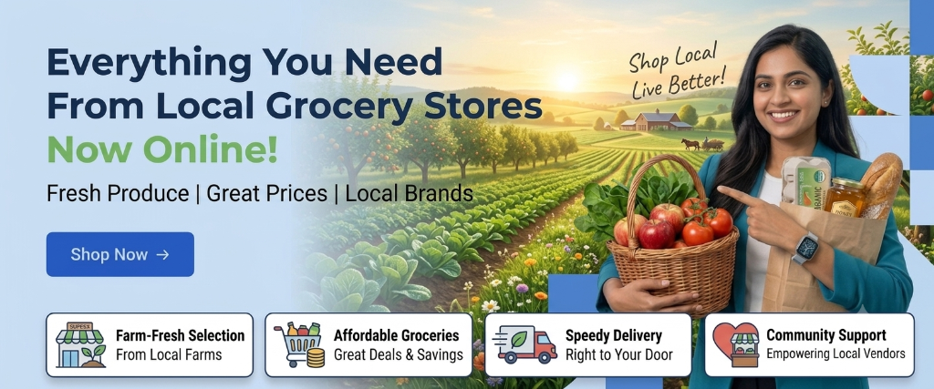 Everything You Need From Local Grocery Stores Now Online!